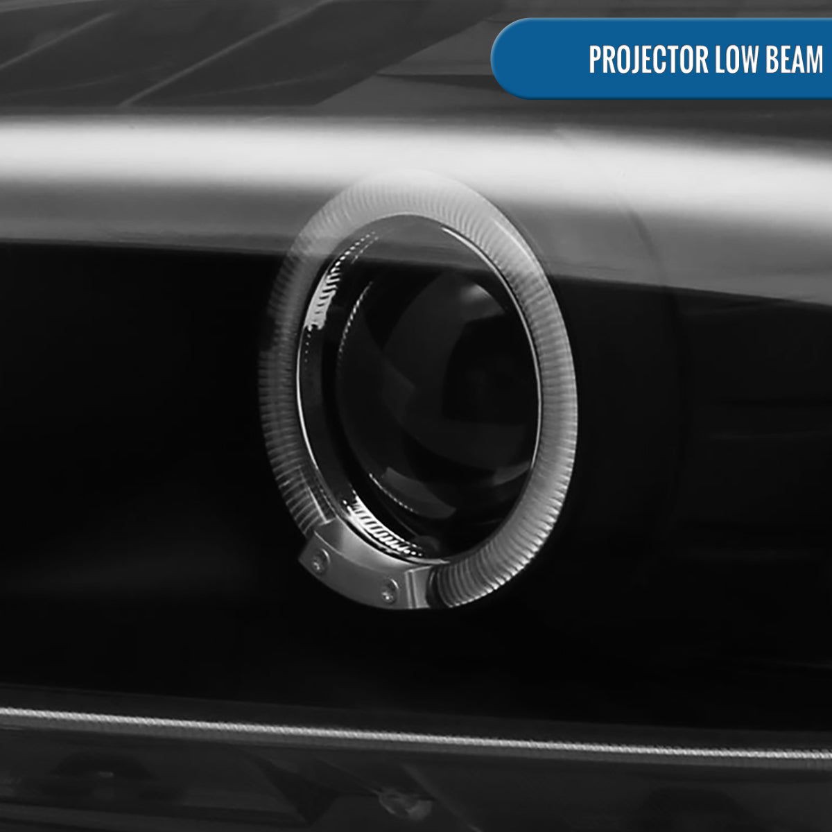 Ronnin - Fits 2004-2009 Honda S2000 S2K AP2 Upgraded Replacement LED Dual Rims Projector Headlights Assembly Pair | Black