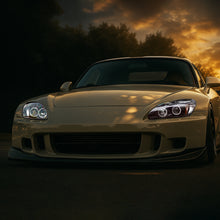 Ronnin - Fits 2004-2009 Honda S2000 S2K AP2 Upgraded Replacement LED Dual Rims Projector Headlights Assembly Pair | Black