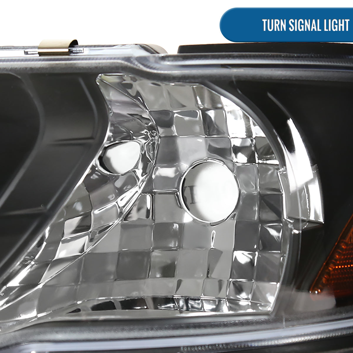 Ronnin - Fits 1995-1999 Nissan Sentra 1995-1998 Nissan 200SX LED Rims Projector Headlights Replacement Assembly Pair | Black