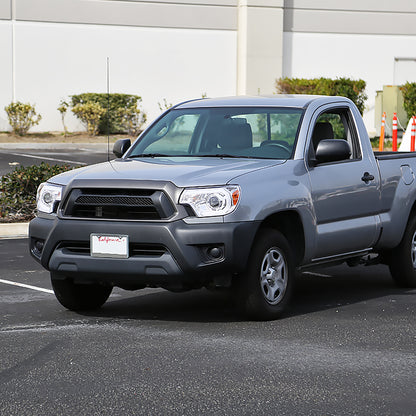 Ronnin - Fits 2012-2015 Toyota Tacoma Upgraded LED Tube Running Lights Projector Headlights Assembly Pair | Chrome