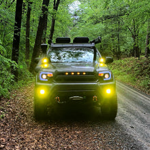 Ronnin - Fits 2012-2015 Toyota Tacoma Upgraded LED Tube Running Lights Projector Headlights Assembly Pair | Black Smoke