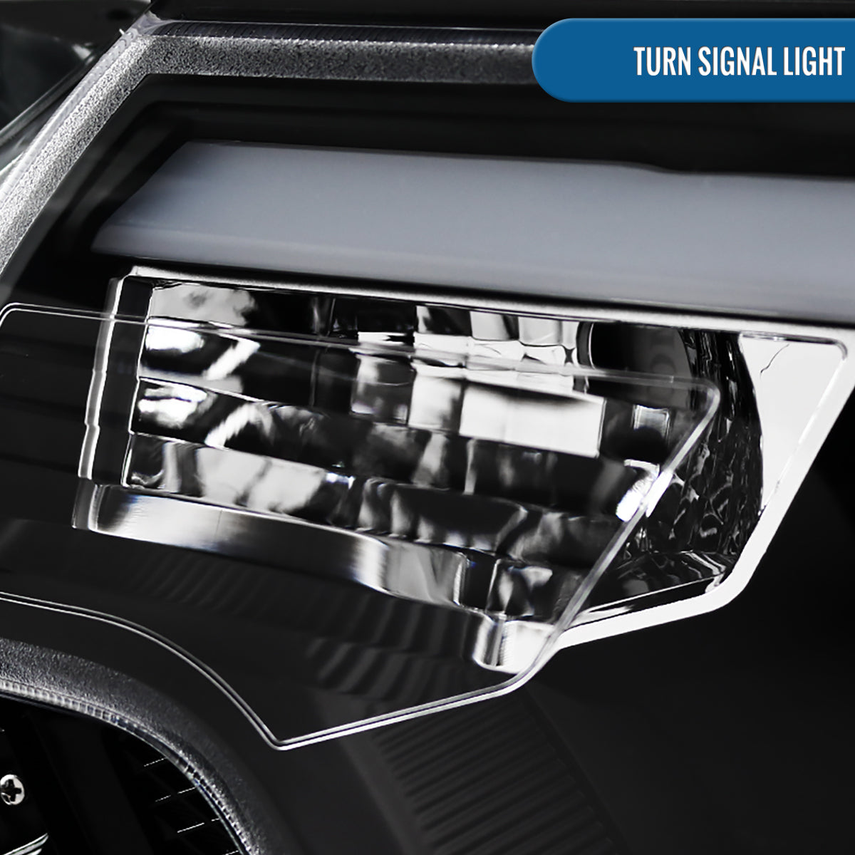 Ronnin - Fits 2012-2015 Toyota Tacoma Upgraded LED Tube Running Lights Projector Headlights Assembly Pair | Black