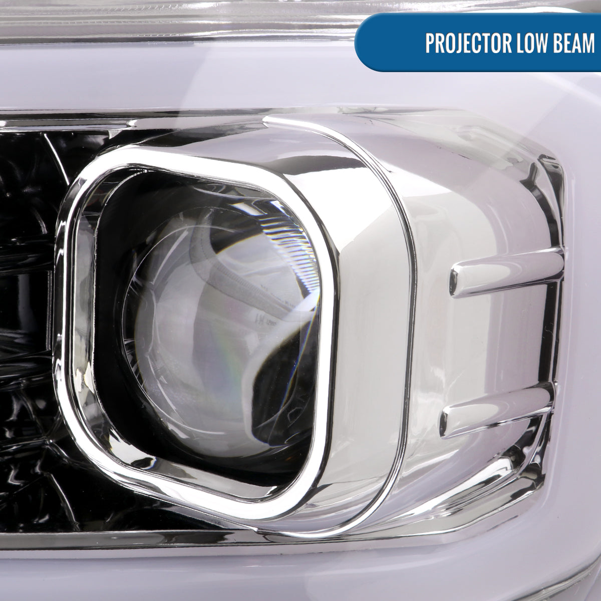 Ronnin - Fits 2016-2023 Toyota Tacoma Upgrade Replacement LED Switchback Turn Signals Tube Projector Halogen Headlights Assembly Pair | Chrome