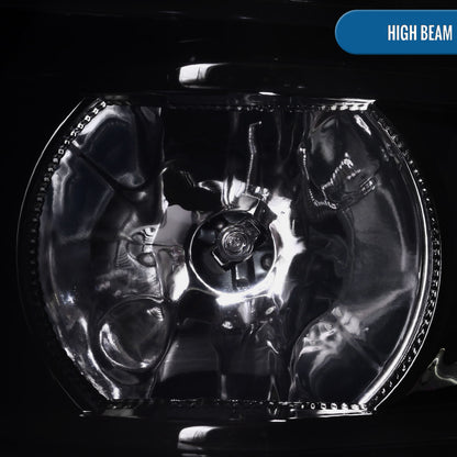 Ronnin - Fits 2015-2020 Chevy Tahoe Suburban 3500HD Upgraded Assembly LED Tube Projector Halogen Headlights Replacement Pair | Black Smoke