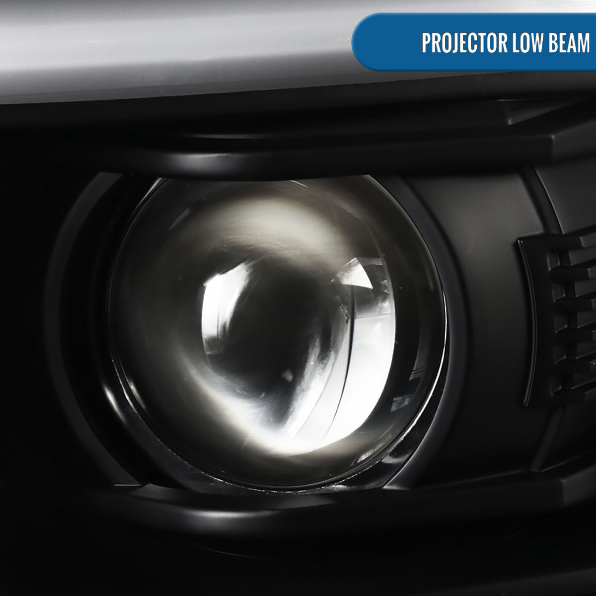 Ronnin - Fits 2015-2020 Chevy Tahoe Suburban 3500HD Upgraded Assembly LED Tube Projector Halogen Headlights Replacement Pair | Black