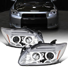 Ronnin - Fits 2005-2010 Scion tC LED Halo Rims Projector Headlights Upgrade Assembly Pair | Chrome