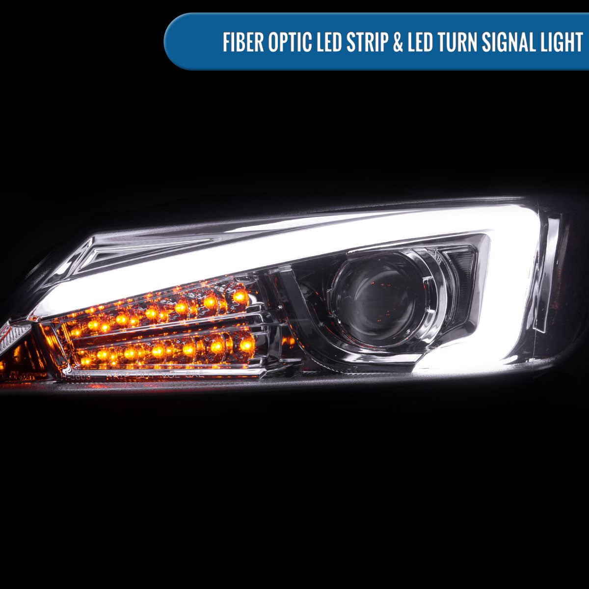 Ronnin - Se adapta a Scion tC 2011-2013 Luces direccionales LED de repuesto mejoradas Montaje de faros delanteros con proyector Par | Cromado
