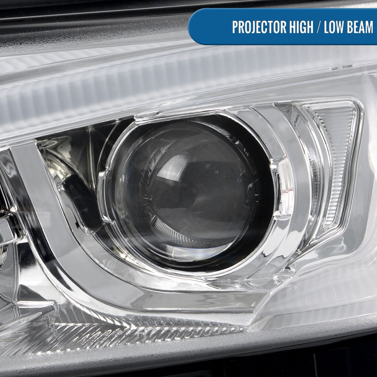 Ronnin - Se adapta a Scion tC 2011-2013 Luces direccionales LED de repuesto mejoradas Montaje de faros delanteros con proyector Par | Cromado