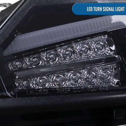 Ronnin - Fits 2011-2013 Scion tC Upgrade Replacement LED Turn Signal Lights Projector Headlights Assembly Pair | Black Smoke