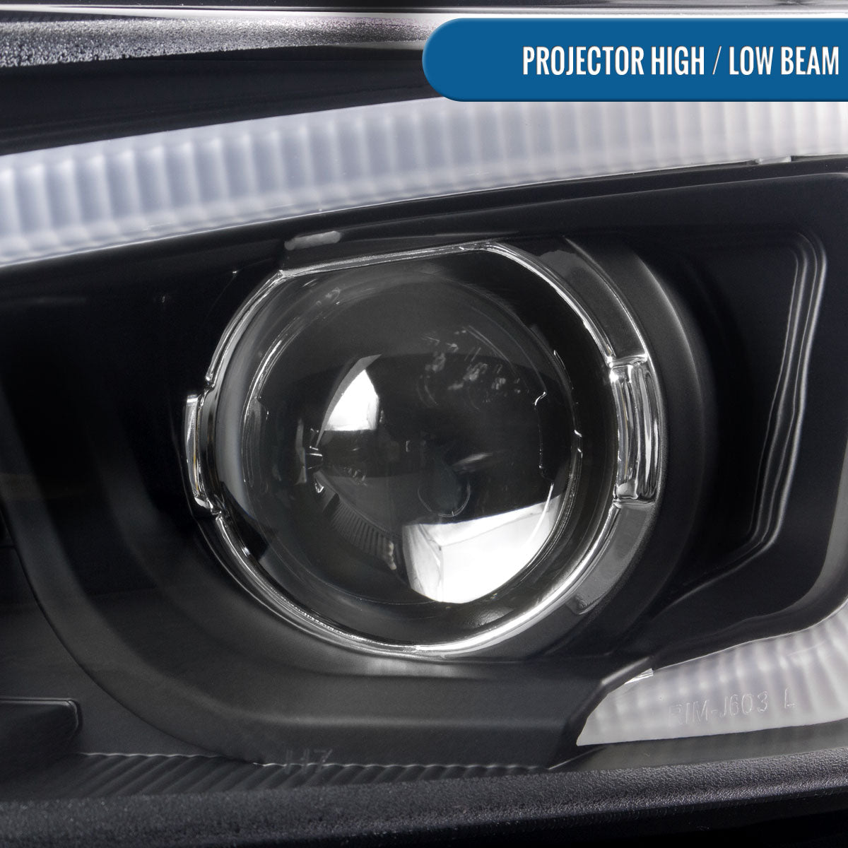 Ronnin - Se adapta a Scion tC 2011-2013, par de conjunto de faros delanteros con proyector LED de repuesto mejorado para intermitentes | Negro
