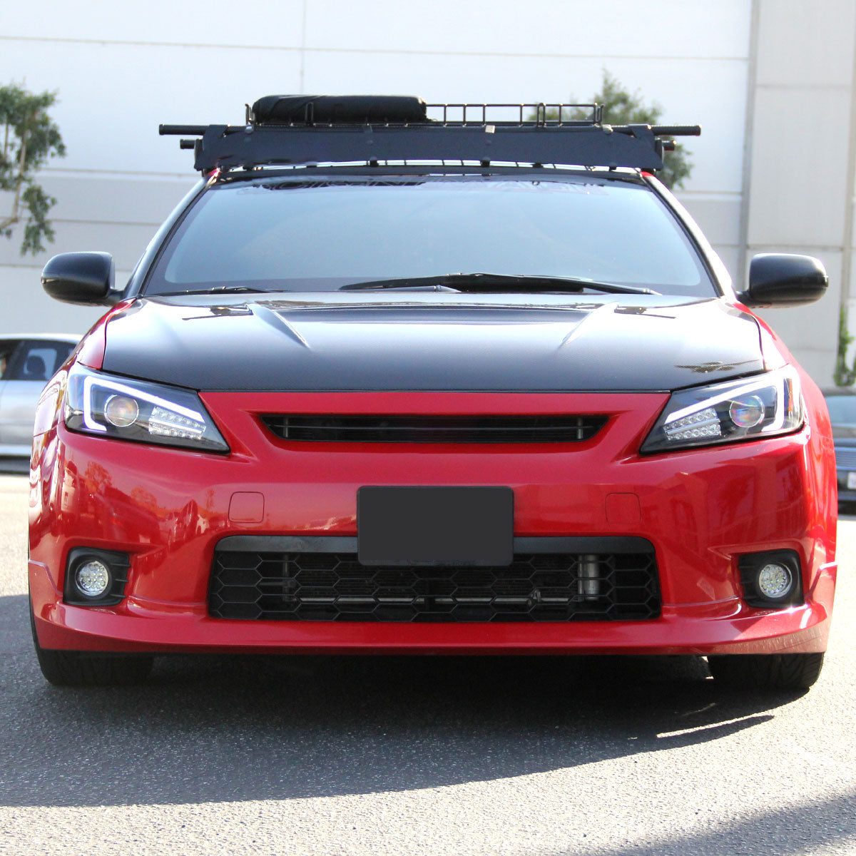 Ronnin - Se adapta a Scion tC 2011-2013, par de conjunto de faros delanteros con proyector LED de repuesto mejorado para intermitentes | Negro