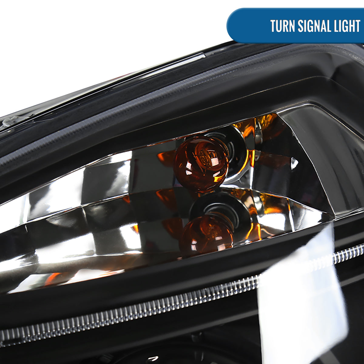 Ronnin - Fits 2005-2009 Hyundai Tucson LED Halo Rim Running Lights Projector Headlights Upgrade Assembly Pair | Black