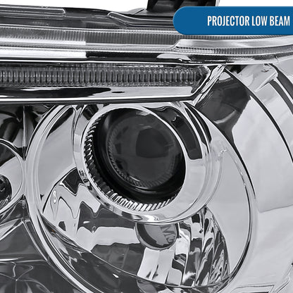 Ronnin - Fits 2007-2017 Toyota Tundra Sequoia Upgrade Replacement LED Rim Projector Headlights Assembly Pair | Chrome