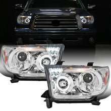 Ronnin - Fits 2007-2017 Toyota Tundra Sequoia Upgrade Replacement LED Rim Projector Headlights Assembly Pair | Chrome