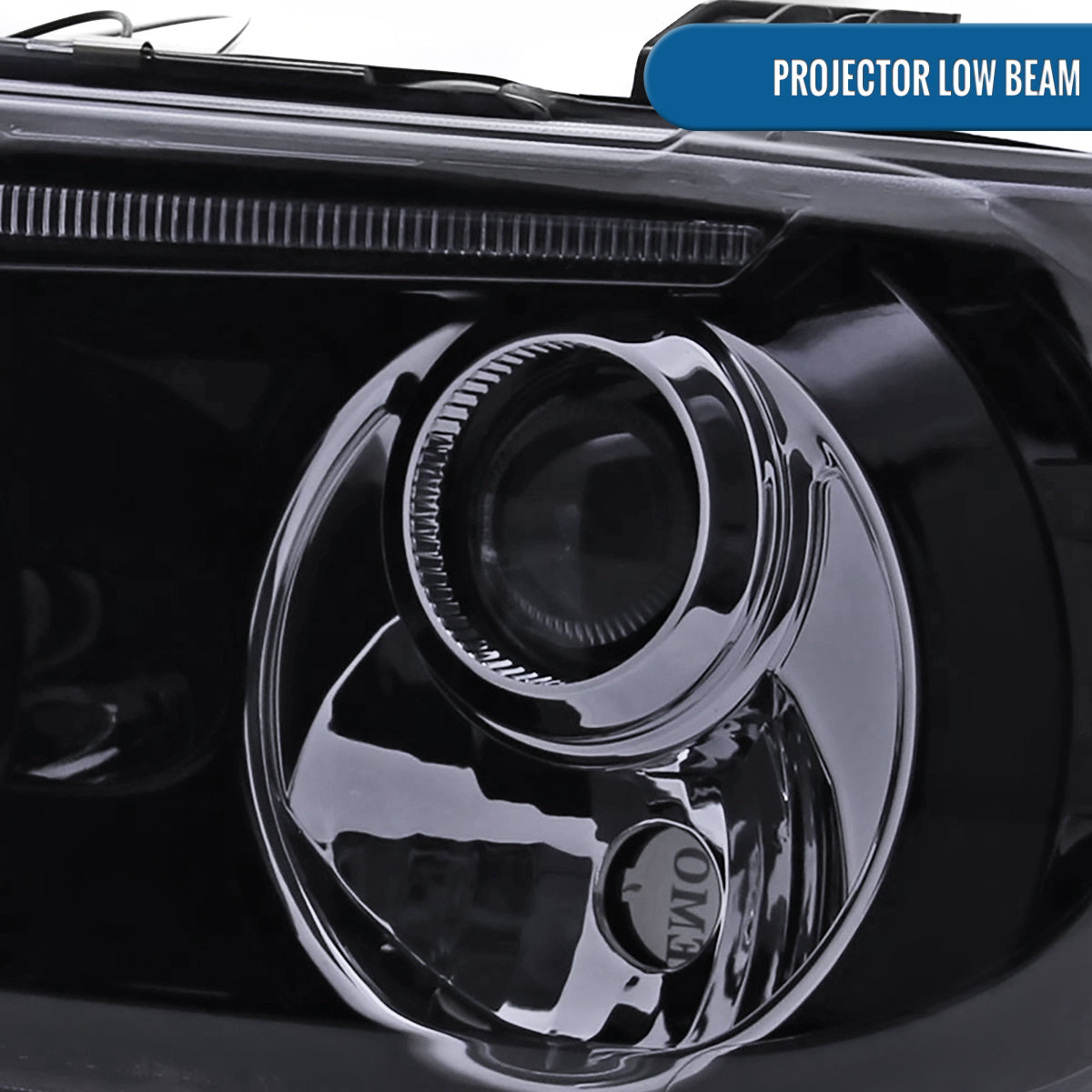 Ronnin - Fits 2007-2017 Toyota Tundra Sequoia Upgrade Replacement LED Rim Projector Headlights Assembly Pair | Black Smoke