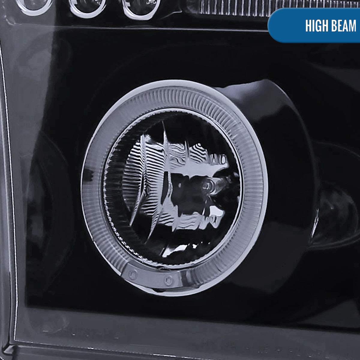 Ronnin - Fits 2007-2017 Toyota Tundra Sequoia Upgrade Replacement LED Rim Projector Headlights Assembly Pair | Black Smoke