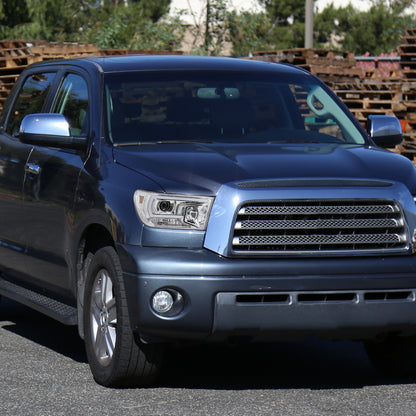 Ronnin - Fits 2007-2017 Toyota Tundra Sequoia Upgraded Replacement LED Running Light Tube Projector Headlights Assembly Pair | Chrome