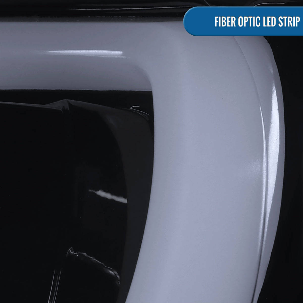 Ronnin - Fits 2007-2017 Toyota Tundra Sequoia Upgraded Replacement LED Running Light Tube Projector Headlights Assembly Pair | Black Smoke