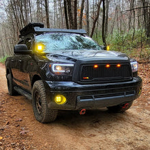 Ronnin - Fits 2007-2017 Toyota Tundra Sequoia Upgraded Replacement LED Running Light Tube Projector Headlights Assembly Pair | Black Smoke