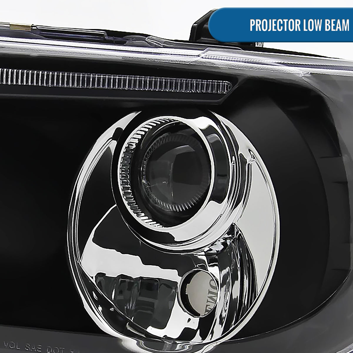 Ronnin - Fits 2007-2017 Toyota Tundra Sequoia Upgrade Replacement LED Rim Projector Headlights Assembly Pair | Black