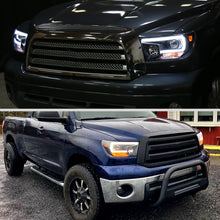 Ronnin - Fits 2007-2017 Toyota Tundra Sequoia Upgraded Replacement LED Running Light Tube Projector Headlights Assembly Pair | Black