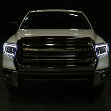 Ronnin - Fits 2014-2021 Toyota Tundra LED Sequential Turn Signals Halogen Projector Headlights Assembly Pair | Gloss Black