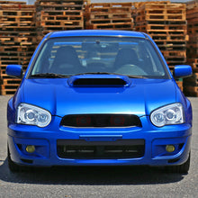 Ronnin - Fits 2004-2005 Subaru Impreza Upgrade Replacement LED Running Lights Tube Projector Halogen Headlights Assembly Pair | Chrome