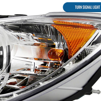 Ronnin - Fits 2006-2007 Subaru Impreza WRX STI Upgrade LED Running Lights Projector Headlights Assembly Pair | Chrome