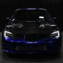 Ronnin - Fits 2006-2007 Subaru Impreza WRX STI Upgraded Projector Halogen Headlights LED Sequential Turn Signal Tube  Assembly Pair | Black Smoke