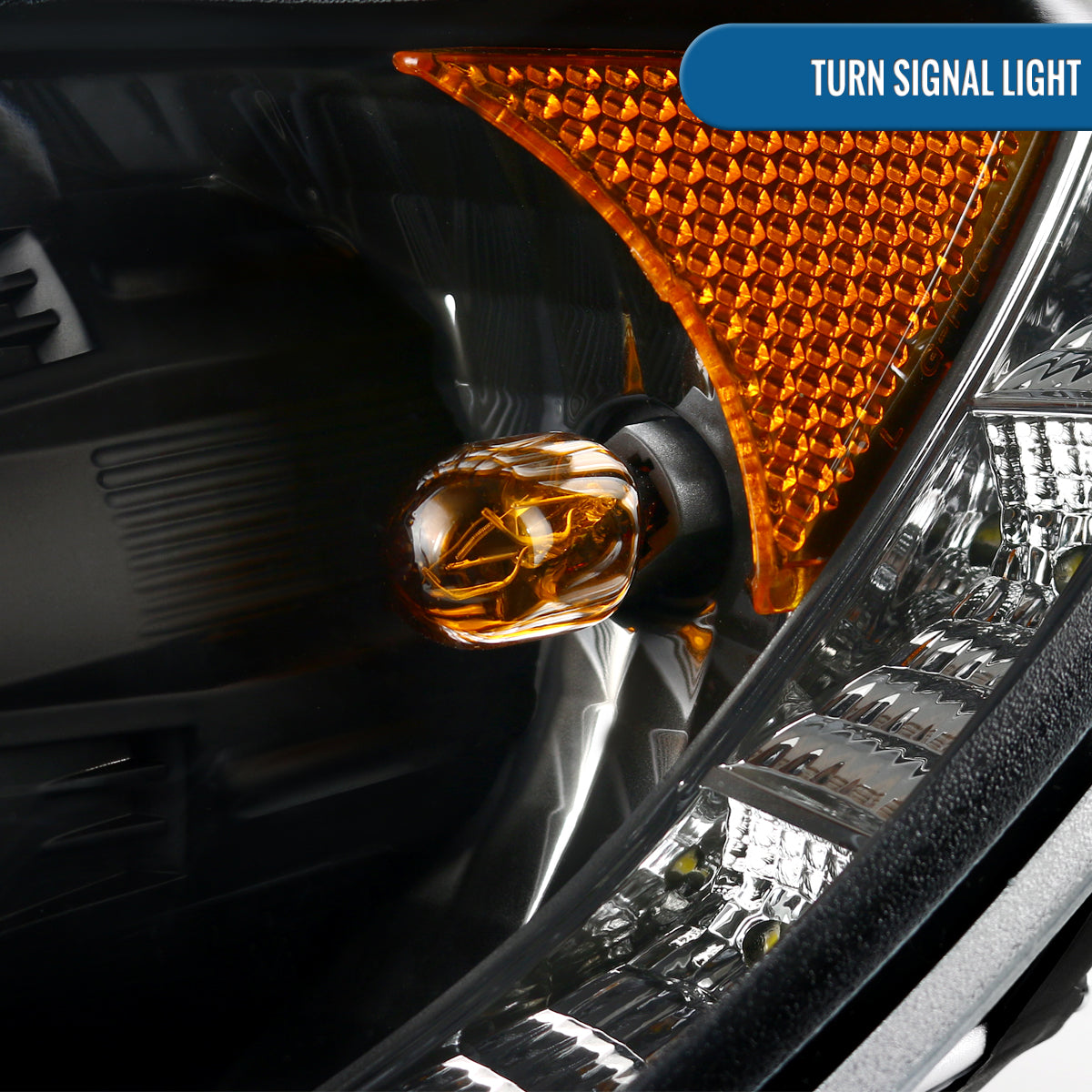 Ronnin - Fits 2006-2007 Subaru Impreza WRX STI Upgrade LED Running Lights Projector Headlights Assembly Pair | Black