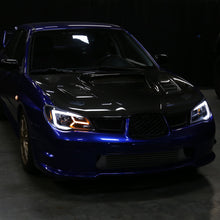 Ronnin - Fits 2006-2007 Subaru Impreza WRX STI Upgraded Projector Halogen Headlights LED Sequential Turn Signal Tube  Assembly Pair | Black