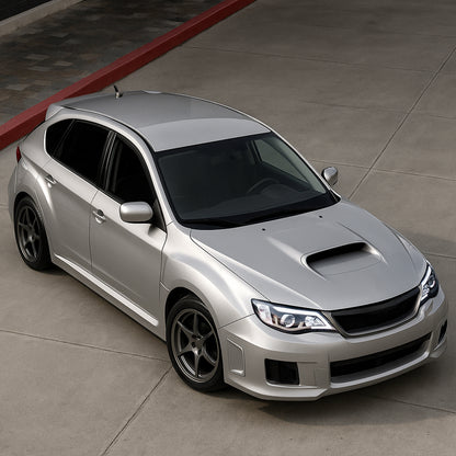 Ronnin - Fits 2008-2014 Subaru Impreza WRX Outback Sport Upgrade Assembly LED Running Light Tube Projector Halogen Headlights Pair | Black