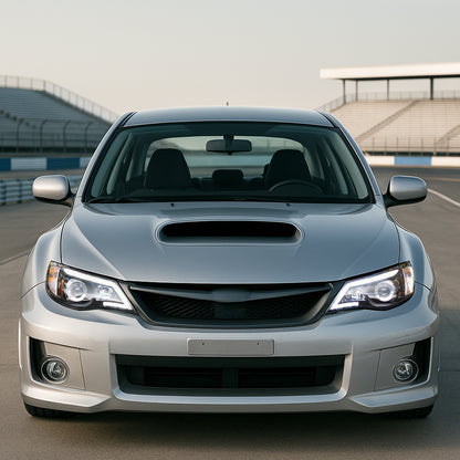 Ronnin - Fits 2008-2014 Subaru Impreza WRX Outback Sport Upgrade Assembly LED Running Light Tube Projector Halogen Headlights Pair | Black