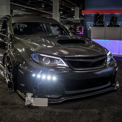 Ronnin - Fits 2008-2014 Subaru Impreza WRX Outback Sport Upgrade Assembly LED Running Light Tube Projector Halogen Headlights Pair | Black