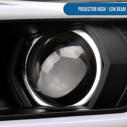 Ronnin - Fits 2015-2021 Subaru WRX STI Upgrade Assembly LED Sequential Turn Signals Projector Halogen Headlights Pair | Black