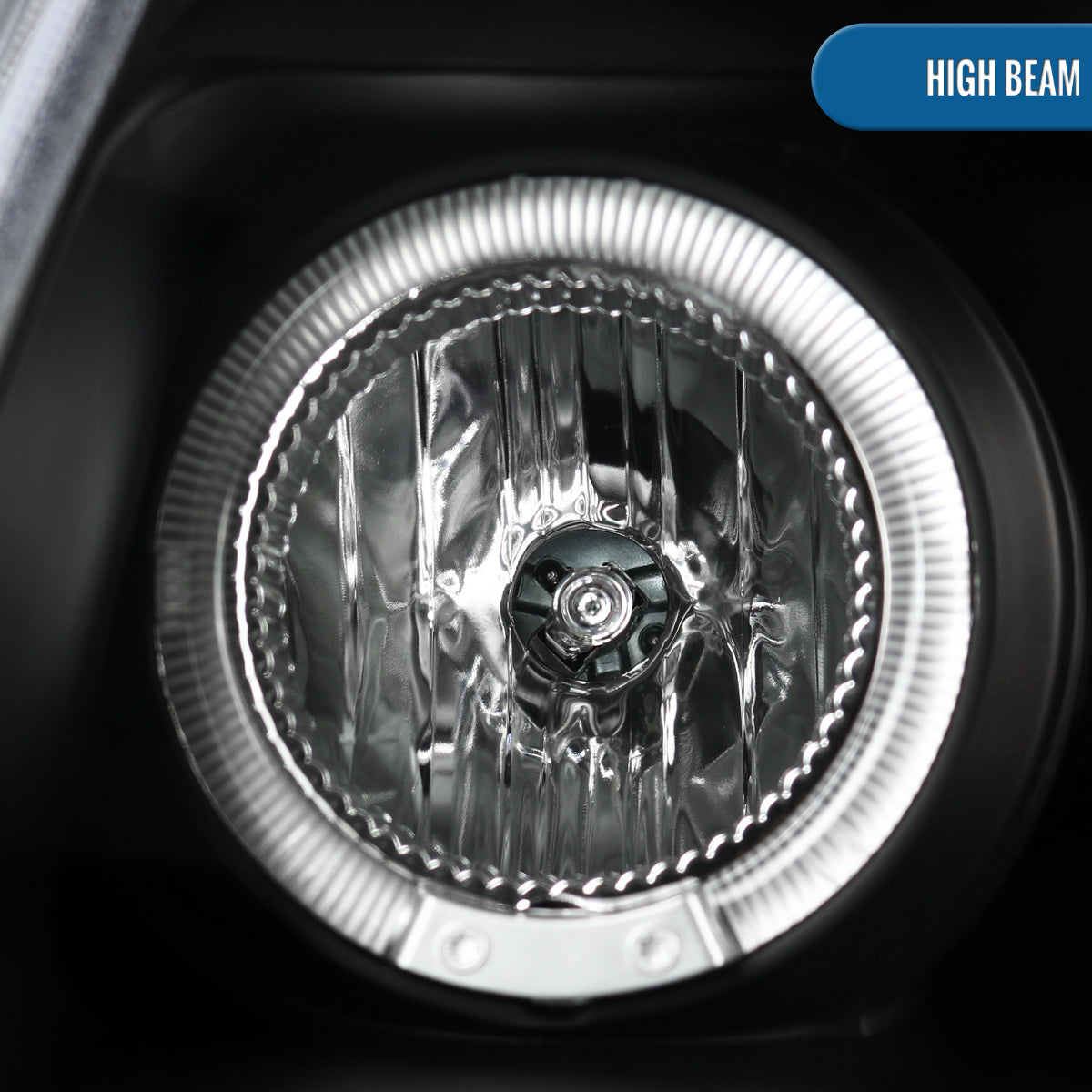 Ronnin - Fits 2005-2015 Nissan Xterra LED Dual Rims Projector Headlights Assembly Replacement Pair | Black