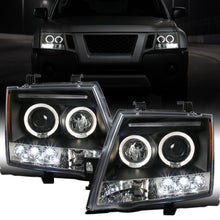 Ronnin - Fits 2005-2015 Nissan Xterra LED Dual Rims Projector Headlights Assembly Replacement Pair | Black
