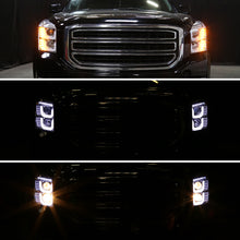 Ronnin - Fits 2015-2020 GMC Yukon/Yukon XL Upgrade Replacement LED Running Turn Signals Projector Headlights Assembly Pair | Chrome