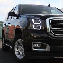 Ronnin - Fits 2015-2020 GMC Yukon/Yukon XL Upgrade Replacement LED Running Turn Signals Projector Headlights Assembly Pair | Black Smoke