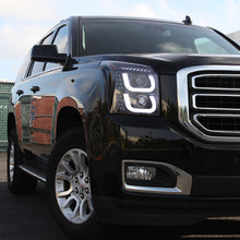 Ronnin - Fits 2015-2020 GMC Yukon/Yukon XL Upgrade Replacement LED Running Turn Signals Projector Headlights Assembly Pair | Black