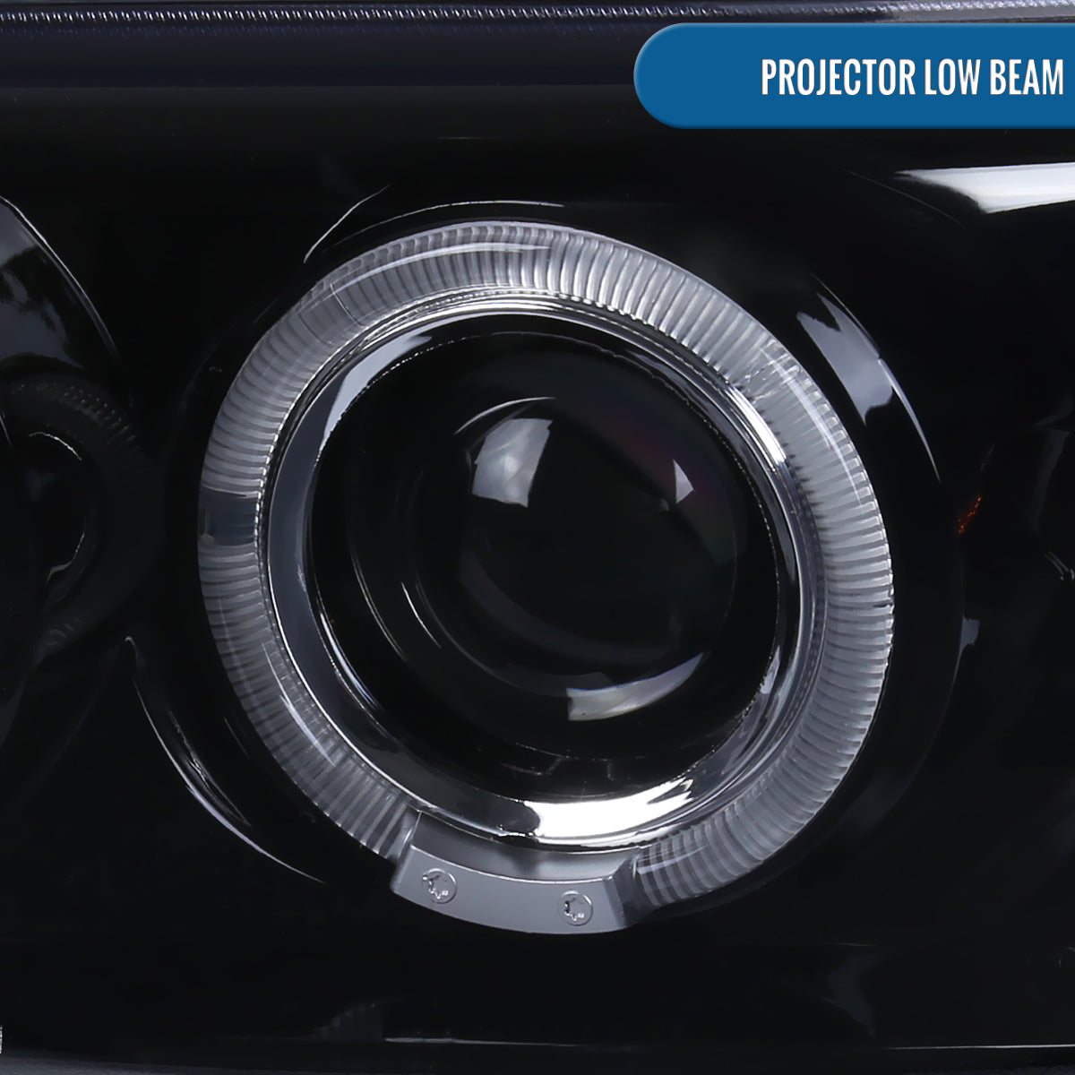 Ronnin - Fits 1999-2007 GMC Yukon XL Sierra Classic Upgraded Replacement LED Dual Halo Rims Running Lights Projector Headlights + Full LED Bumper Sequential Turn Signal Lamps Assembly Pair | Black Smoke
