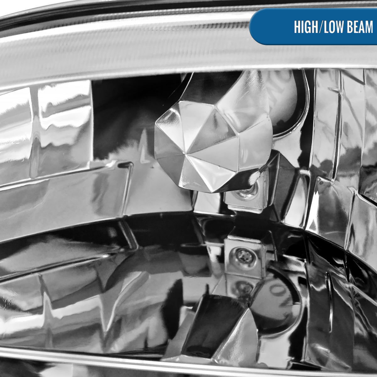 Ronnin - Conjunto completo de reemplazo de faros delanteros y luces de esquina para Ford Mustang 1994-1998 | Cromo