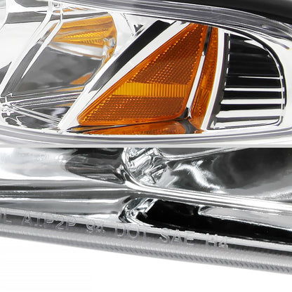 Ronnin - Conjunto completo de reemplazo de faros delanteros y luces de esquina para Ford Mustang 1994-1998 | Cromo