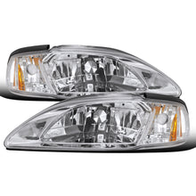 1994-1998 Ford Mustang All-in-One Replacement Headlights + Corner Lights Assembly Pair | Chrome