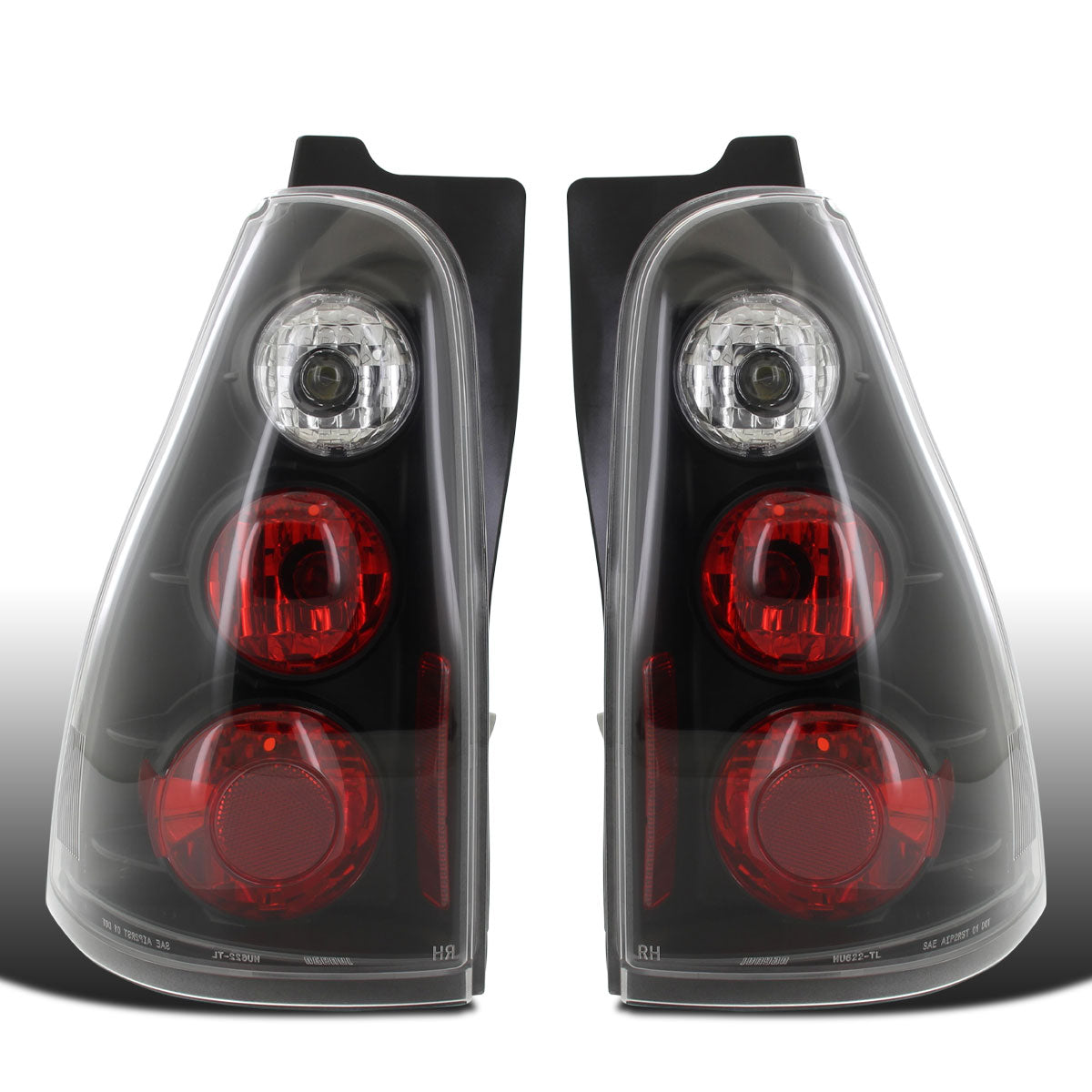 2003-2005 Toyota 4Runner Upgrade Euro Style Tail Lights Replacement Assembly Pair | Black