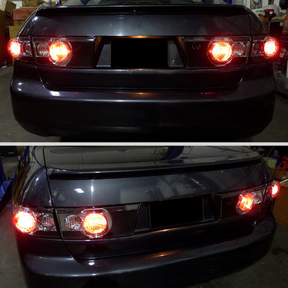 Ronnin - Conjunto de luces traseras de repuesto para Honda Accord Sedán 2003-2005, par | Negro