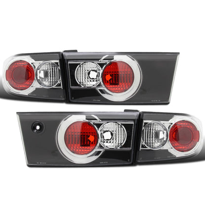 Ronnin - Conjunto de luces traseras de repuesto para Honda Accord Sedán 2003-2005, par | Negro