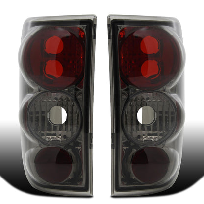 Ronnin - Fits 1995-2004 Chevy Blazer GMC Jimmy Envoy Oldsmobile Bravada Tail Lights Replacement Assembly Pair | Smoke