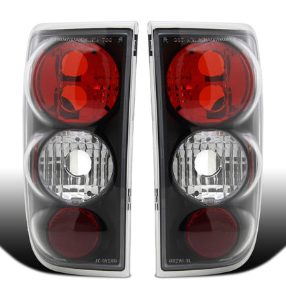 Ronnin - Fits 1995-2004 Chevy Blazer GMC Jimmy Envoy Oldsmobile Bravada Tail Lights Replacement Assembly Pair | Black