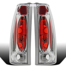Ronnin - Fits 1988-2000 Chevy GMC C/K C10 Silverado Sierra Suburban Yukon Blazer Tahoe Caddy Escalade Tail Lights Replacement Assembly Pair | Chrome